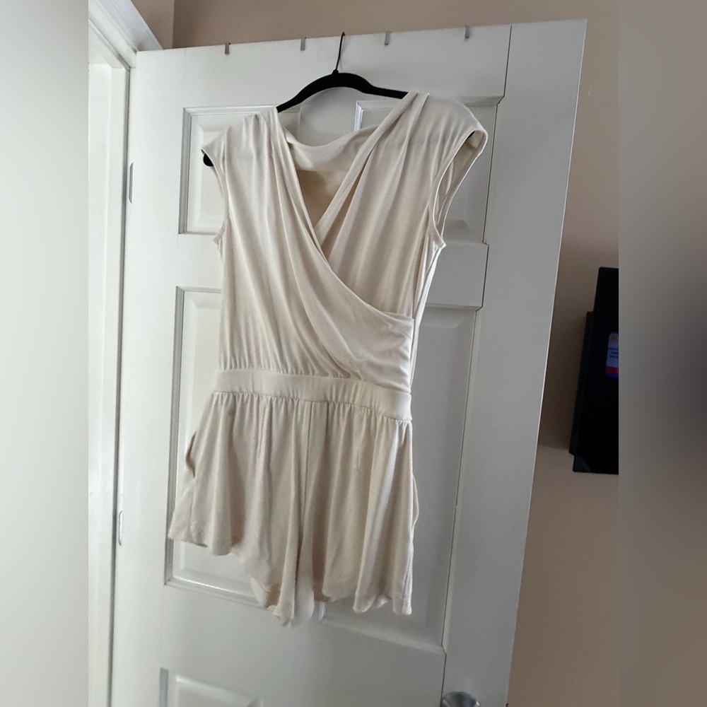 Lululemon Drapey Softstreme Romper Light Ivory Medium New w/o Tags